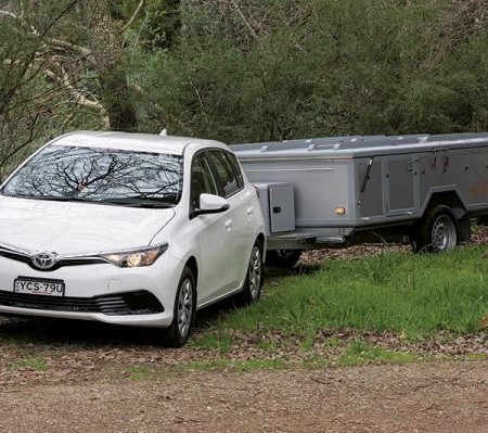 Towing a hardfloor camper trailer is now within the scope of a small to medium size car.