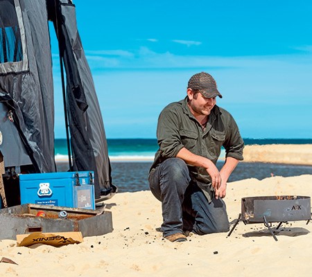 Aussie Campfire Kitchens portable fire pit