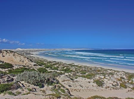 Views of the Almonta Dunes from the breathtaking Sensation Beach.