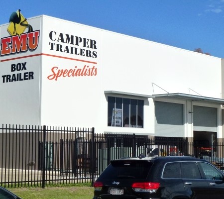Customers will be able to see production finalised on Emu camper trailers at the new Coombabah premi