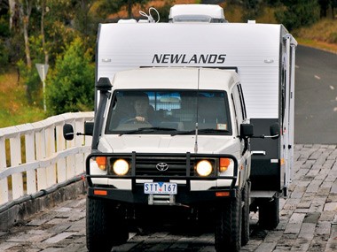 The Newlands Caravans Onyx sets off.