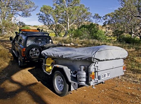 The Cavalier Off-Road Deluxe camper trailer: locally-built sub-$10K rig including electrics.