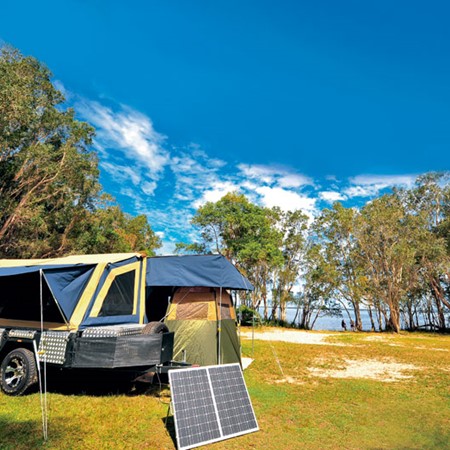 The Armadillo Arma-X camper trailer in action.