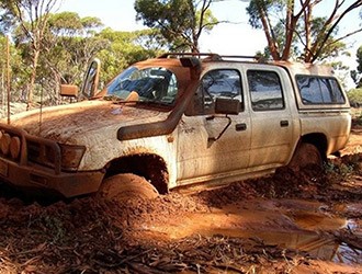 Muddy car