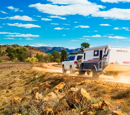 The new Complete Campsite Exodus 16 hybrid in the Flinders Ranges.