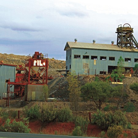 Old mines dot the landscape around Broken Hill.