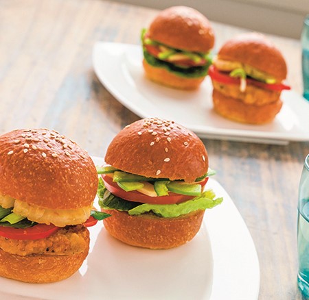 A delicious spin on a sweet-and-sour pork steak burger 