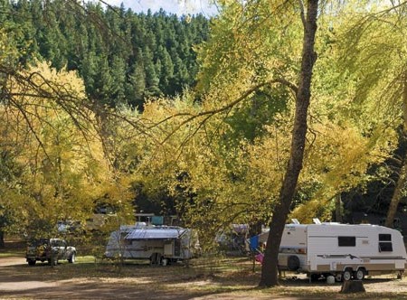The curious campground at Mt Franklin, 9km north of Daylesford, is situated inside a volcano’s crate