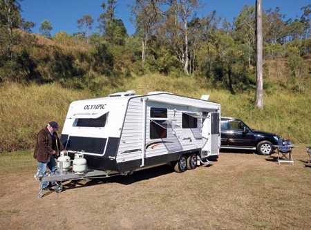 The Olympic Javelin XL caravan is made for rough roads, yet has a very full and spacious interior.