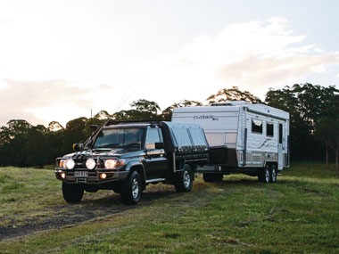 The Outback RVs Overlander caravan ready for action.