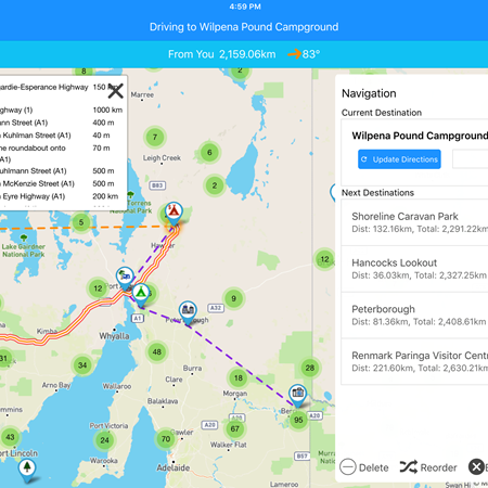 The ExplorOz app makes offline navigation easy.