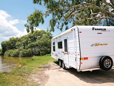 The Franklin Oz Factor caravan ready for adventure.