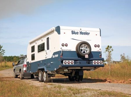 The Sunland Blue Heeler is a very capable offroad caravan.