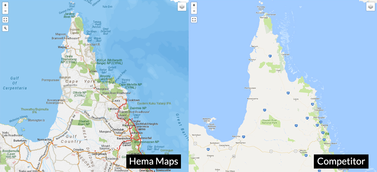 Hema Maps vs Competitor