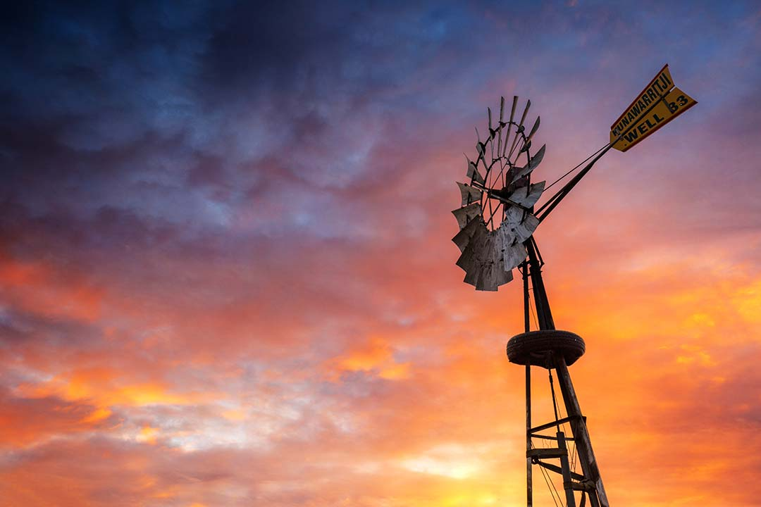 Sunset Well 33 windmill Canning Stock Route