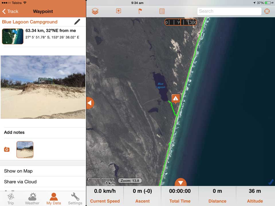 You can add notes and a title to all waypoints, photos and track recordings you gather using Hema Explorer.