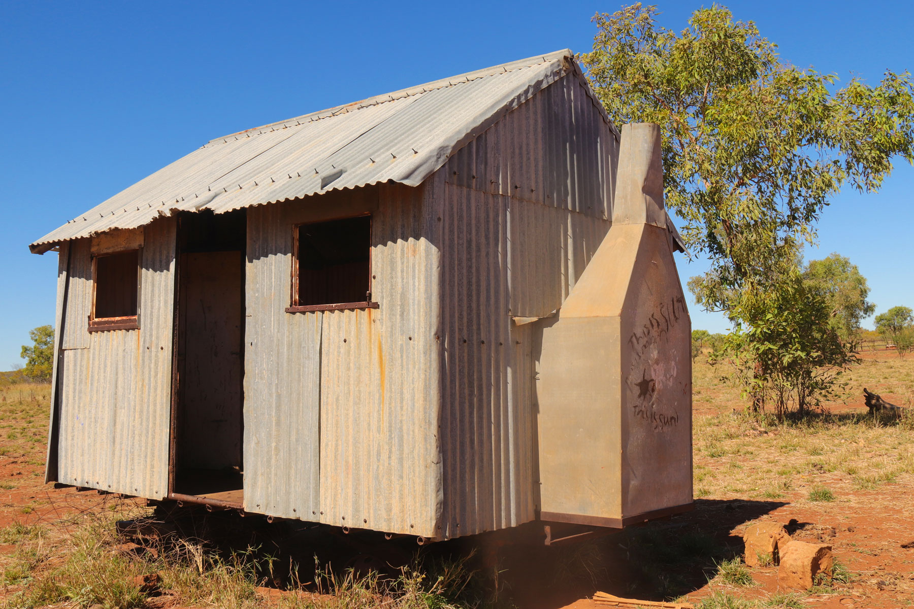 A small outhouse at the Carranya Station ruins