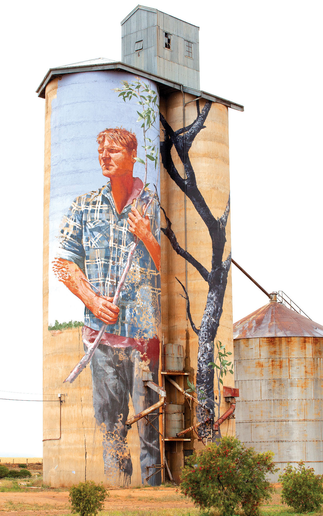 painted silo in Patchewollock