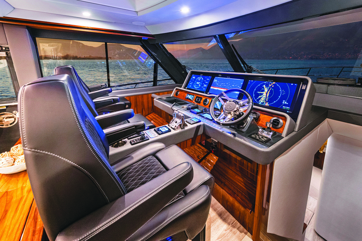 Cockpit of a yacht