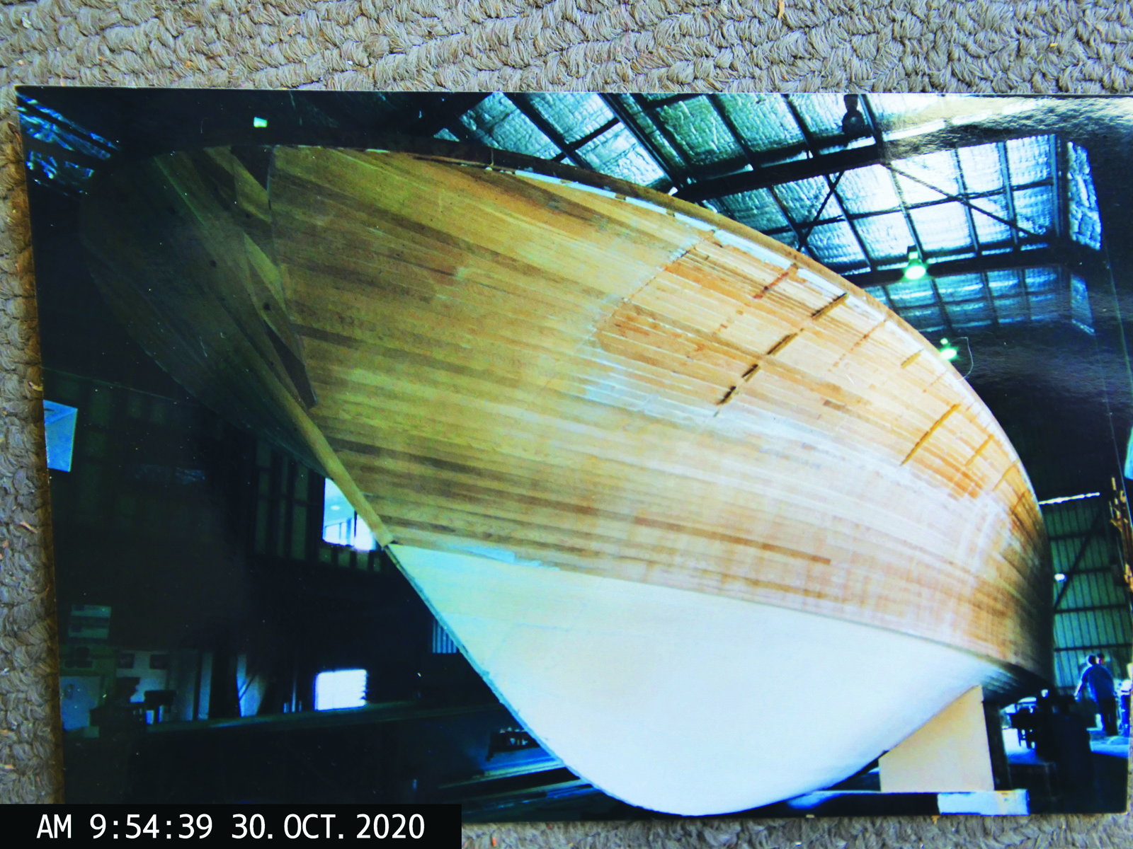 Boat hull under construction