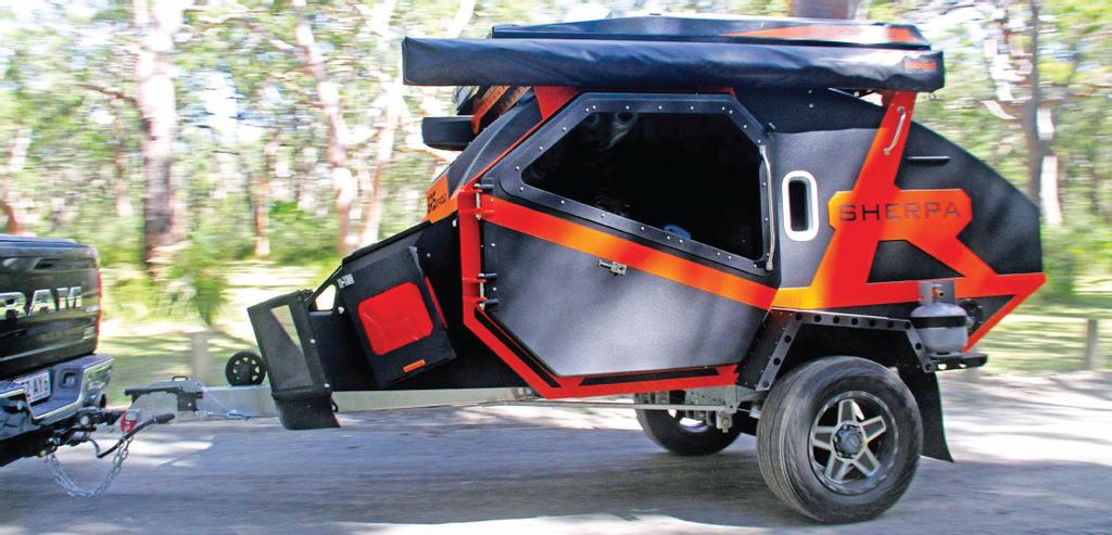 Sherpa teardrop camper driving side shot