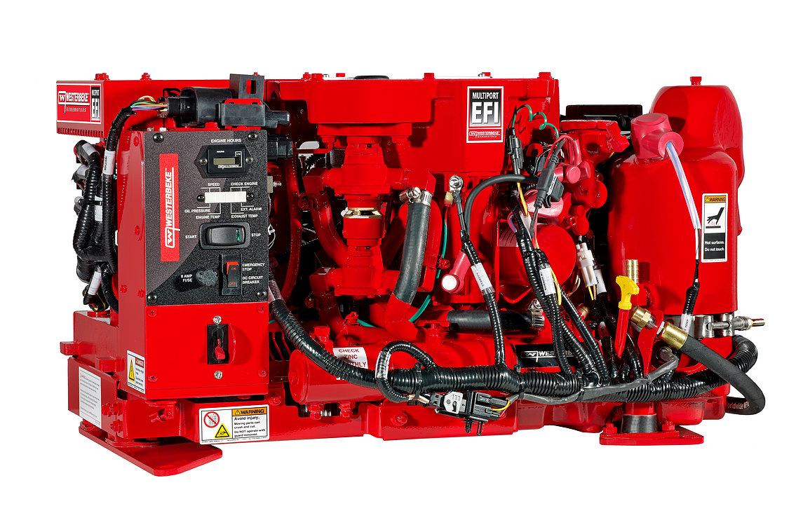 westerbeke generator3.5 MCGA: 3.5kw (15 amp) and only 102KG. 2 cylinders smooth and quiet running 2500rpm. Just 15ft tall x 27in long.