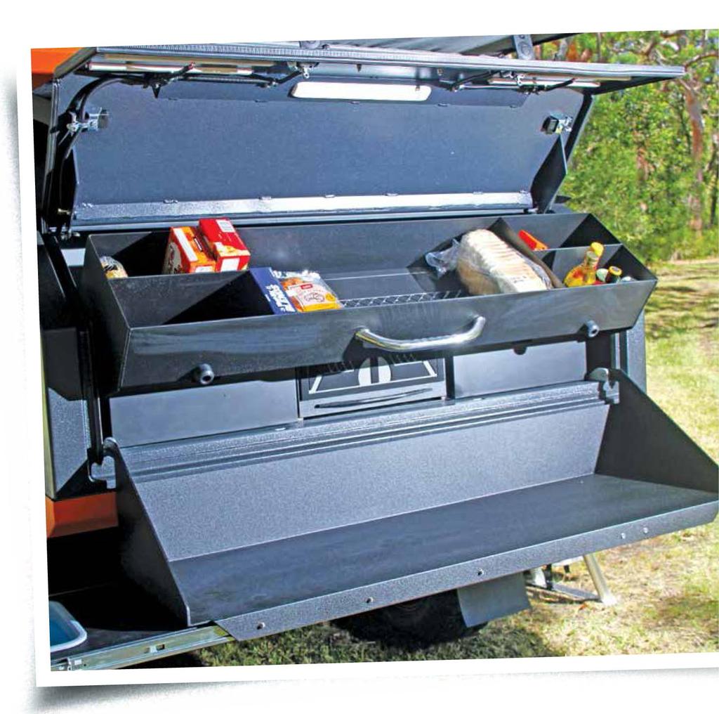 BRS Sherpa teardrop off road camper trailer smart rear storage area