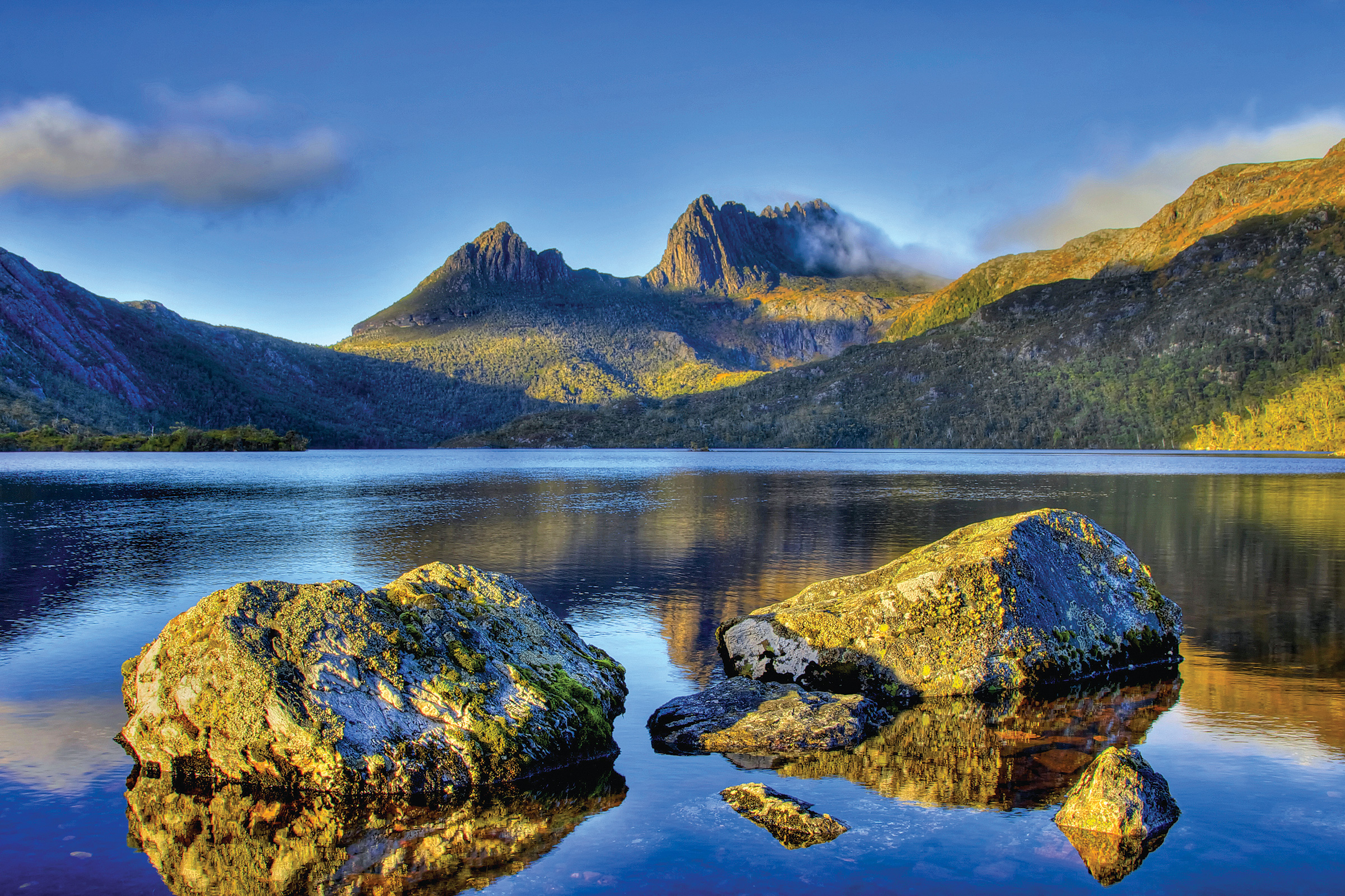 The starting point, Cradle Mountain. PICTURE CREDIT: Hans Harms/Getty Images