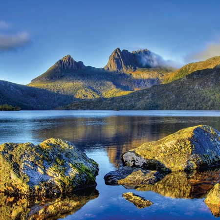 The starting point, Cradle Mountain. PICTURE CREDIT: Hans Harms/Getty Images