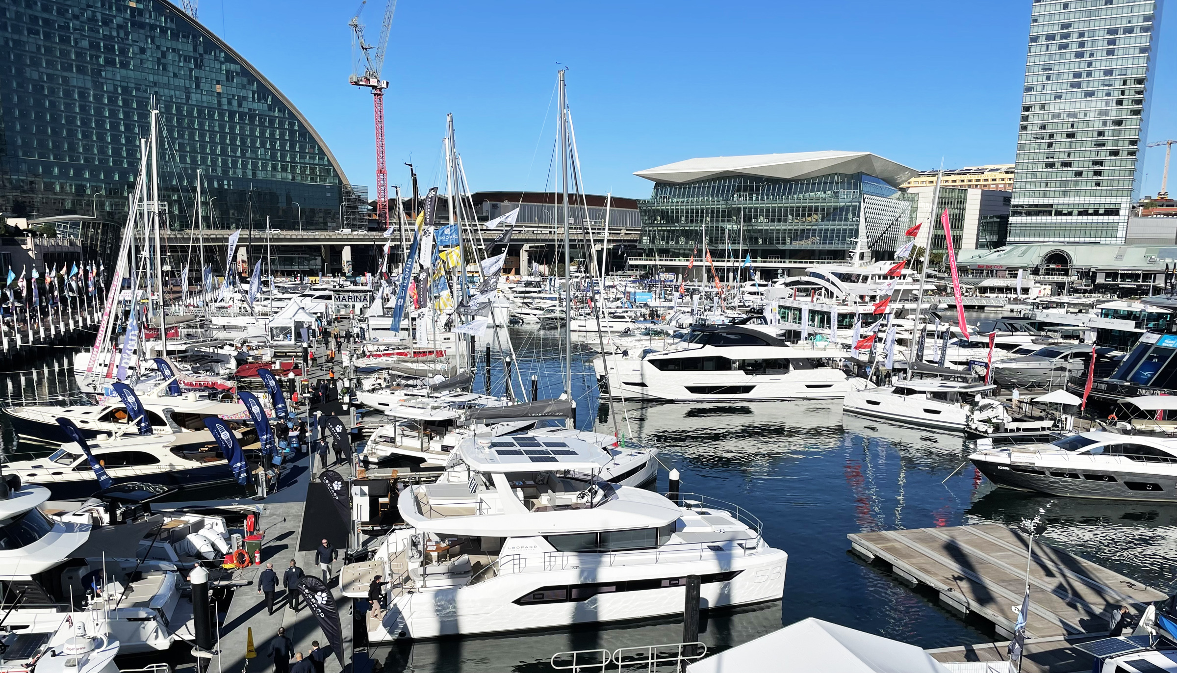 SIBS 2022 marina with boats displayed