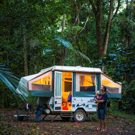 Rainforest camp at Home Rule Rainforest Lodge